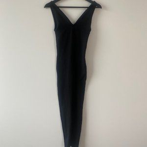 Black ribbed bodysuit